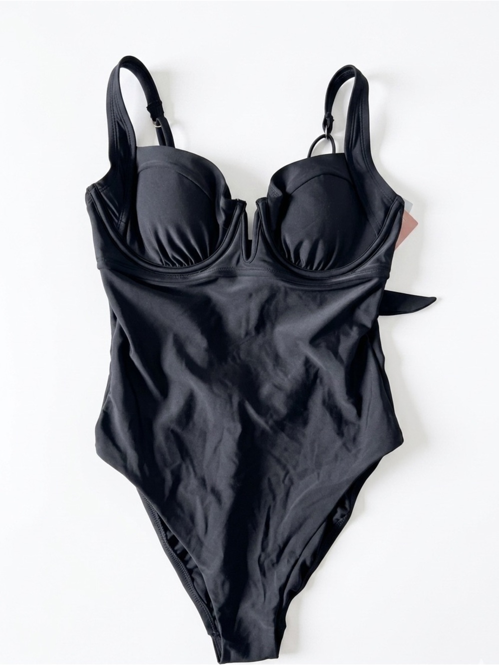 Shade & Shore Black Underwire One-Piece Swimsuit